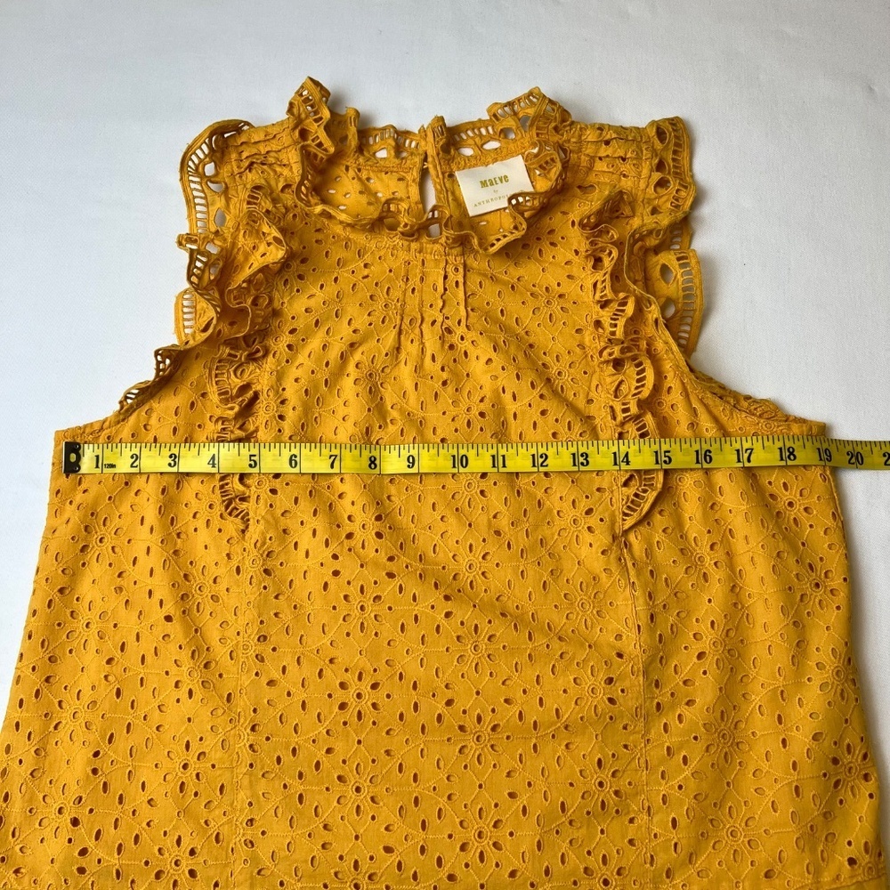 *FIRM PRICE* Maeve by Anthropologie Tilly Eyelet Blouse - Picture 5 of 9